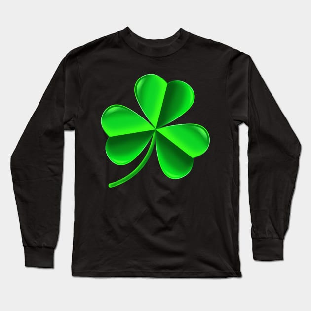 Shamrock St Patricks Long Sleeve T-Shirt by Sachpica